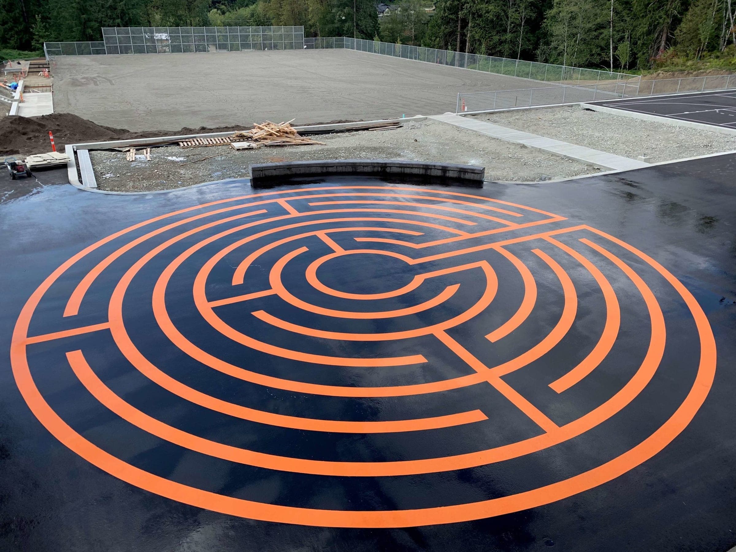 c̓əsqənelə Elementary labyrinth — Maple Ridge